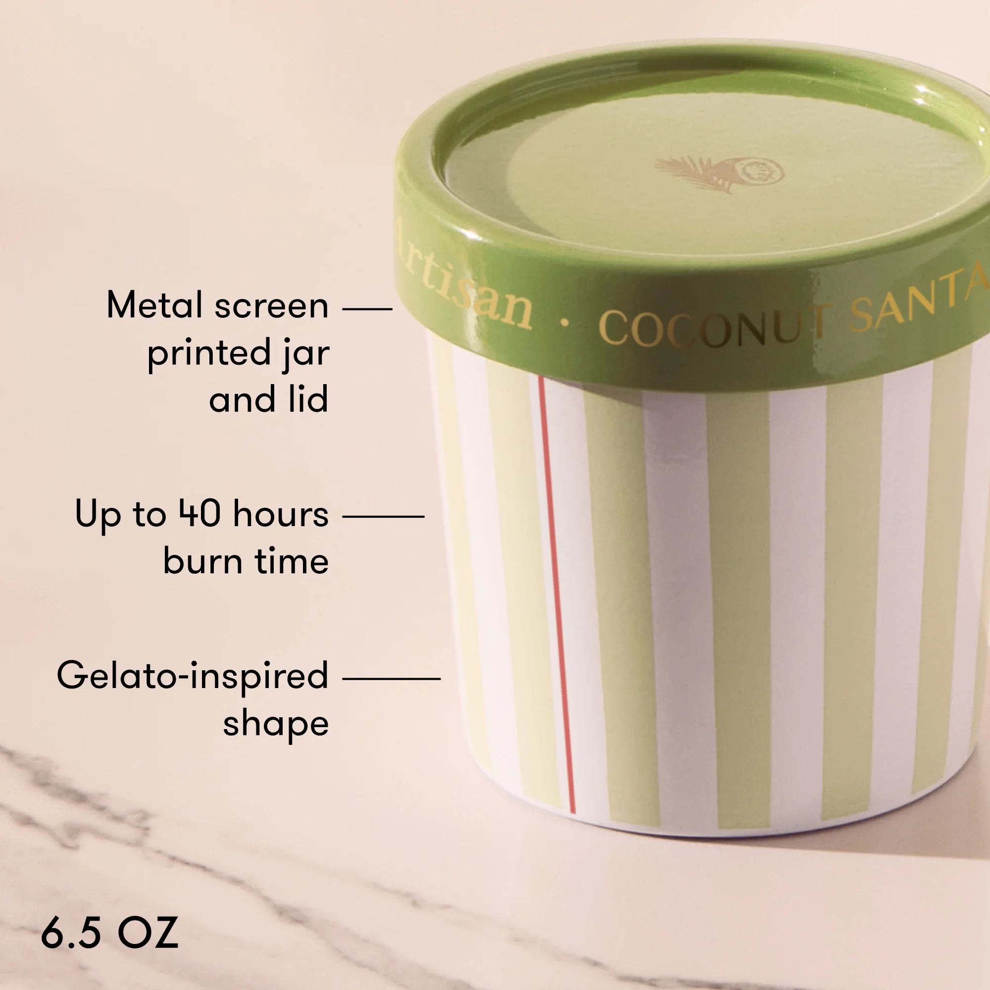 Coconut Santal Caffè Capri Gelato Cup Candle - Image 4