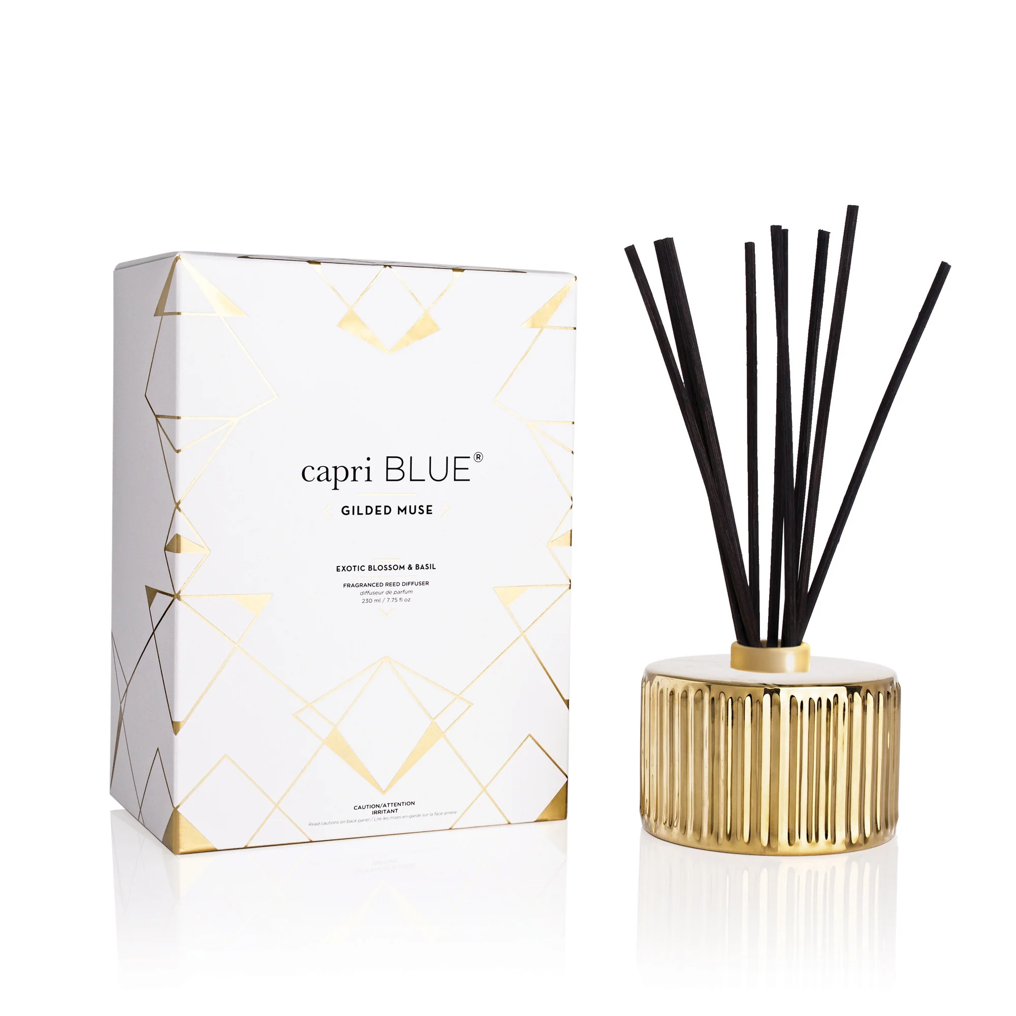 Exotic Blossom & Basil Gilded Reed Diffuser