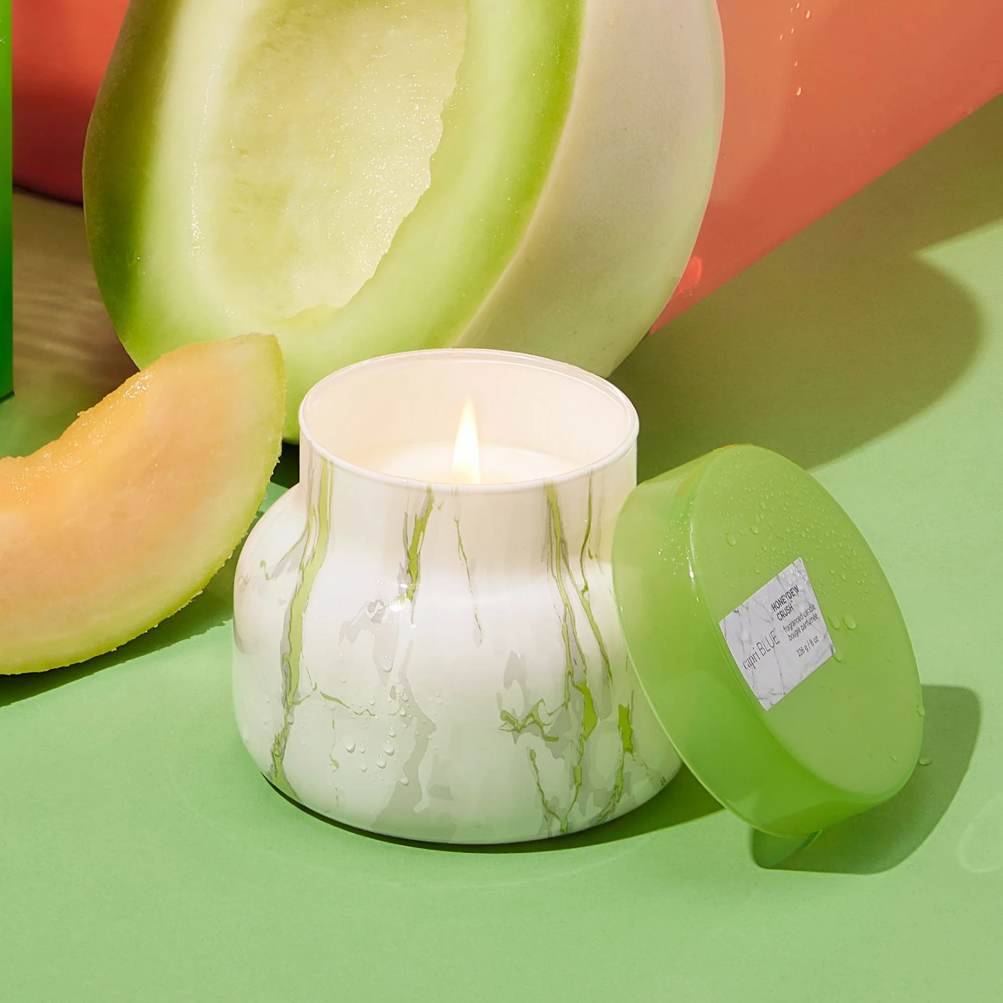 Honeydew Crush Modern Marble Petite Candle - Image 2