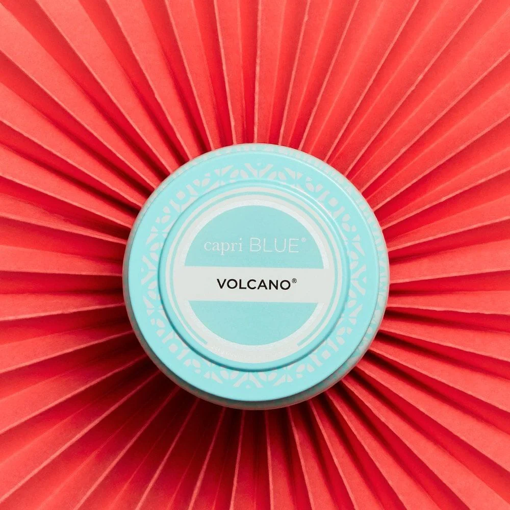 Volcano Aqua Printed Travel Tin Candle - Image 2
